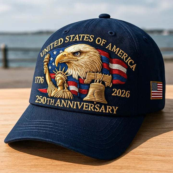 Embroidered American Eagle Head 250 Weeks Old Baseball Cap